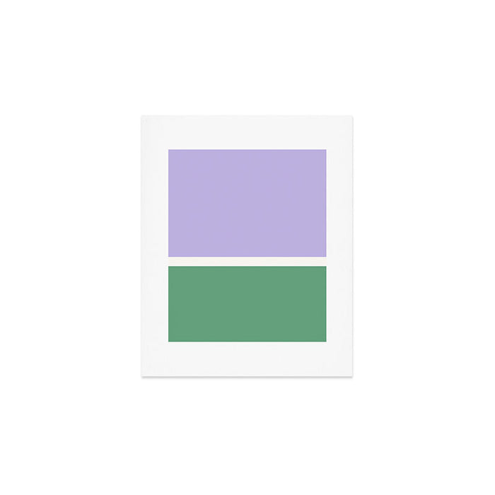 Color Block VIII Purple Green Art Print Gallery Image 1