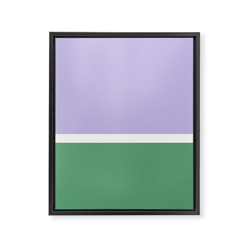 Color Block VIII Purple Green Framed Canvas Print Gallery Image 6