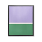 Color Block VIII Purple Green Framed Canvas Print Gallery Image 6