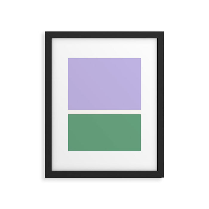 Color Block VIII Purple Green Framed Art Print Gallery Image 1