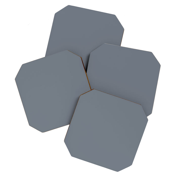 Cool Tone Grey II Solid Color Coaster Gallery Image 1