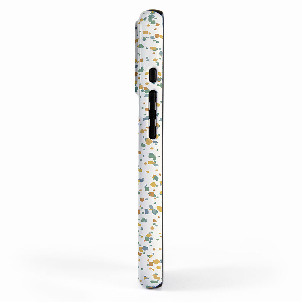 Festive Speckled Dot Pattern - Earthy Boho Green Orange iPhone Case Gallery Image 2