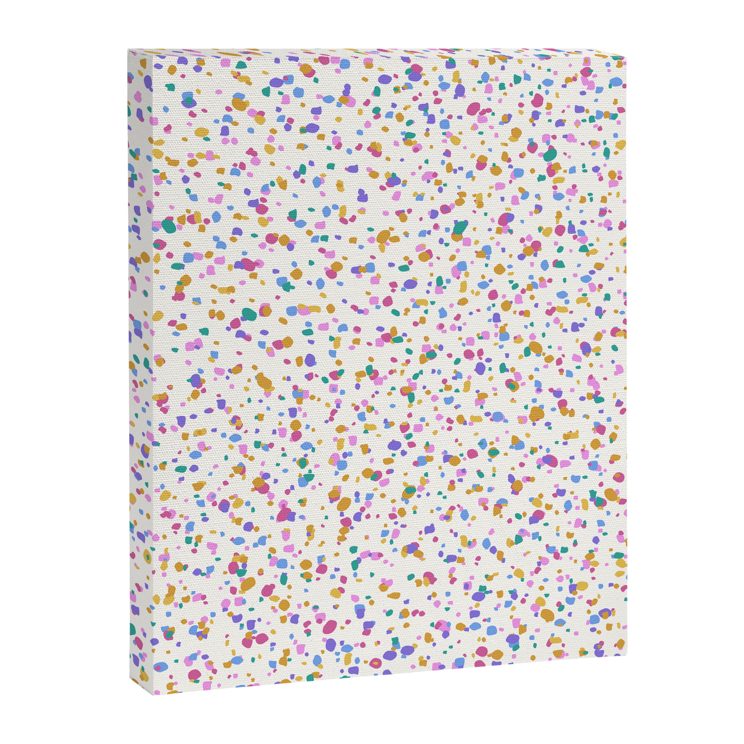 Festive Speckled Dot Pattern - Funfetti Rainbow Canvas Print Gallery Image 8