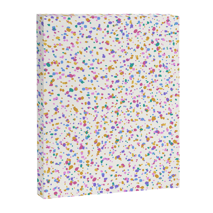 Festive Speckled Dot Pattern - Funfetti Rainbow Canvas Print Gallery Image 1