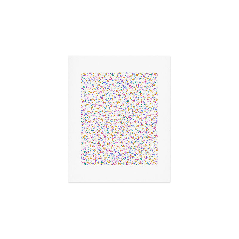 Festive Speckled Dot Pattern - Funfetti Rainbow Art Print Gallery Image 1