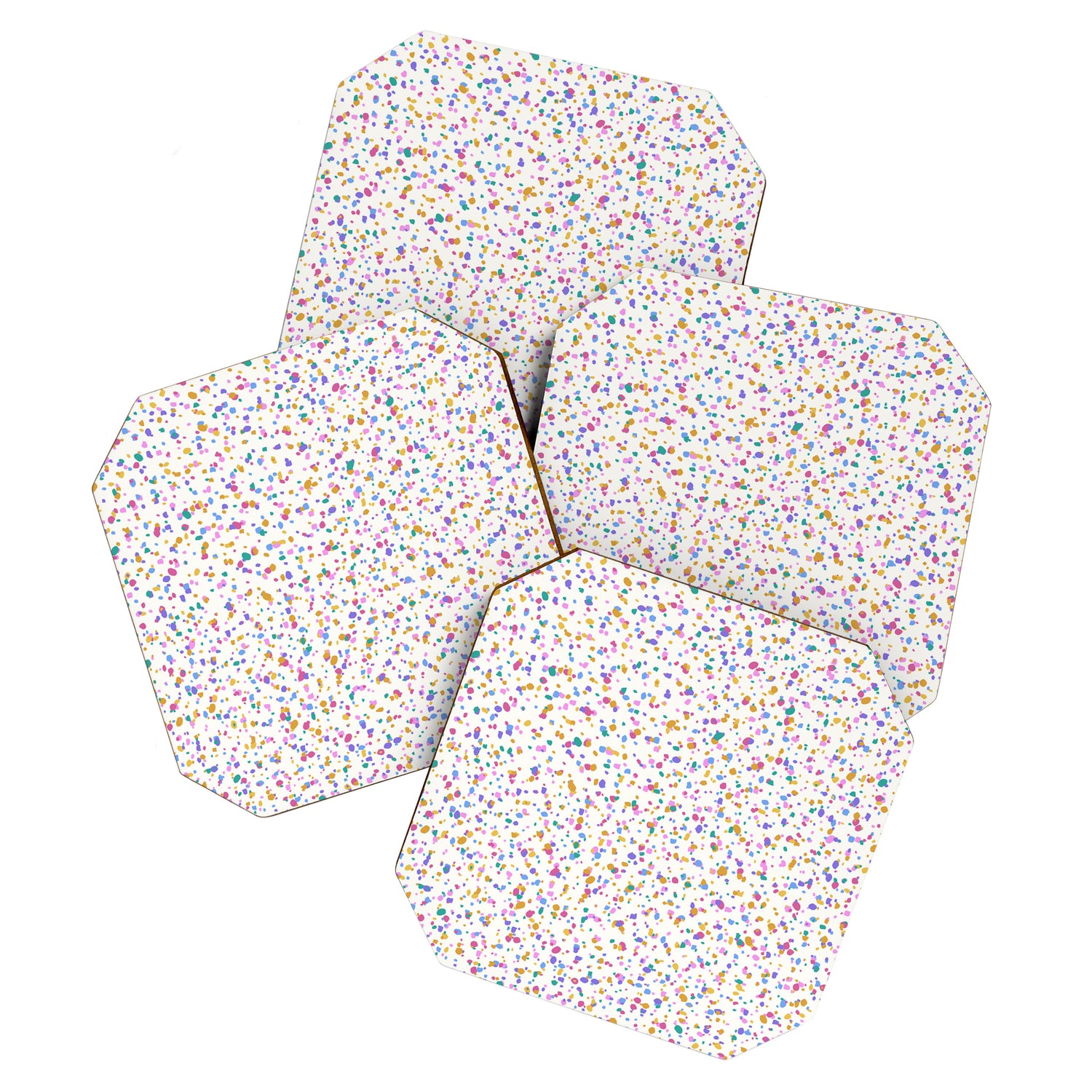 Festive Speckled Dot Pattern - Funfetti Rainbow Coaster Gallery Image 1