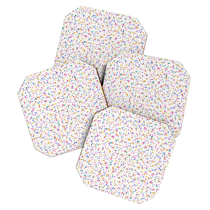 Festive Speckled Dot Pattern - Funfetti Rainbow Coaster Gallery Image 1