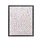 Festive Speckled Dot Pattern - Funfetti Rainbow Framed Canvas Print Gallery Image 8