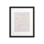 Festive Speckled Dot Pattern - Funfetti Rainbow Framed Art Print Gallery Image 6
