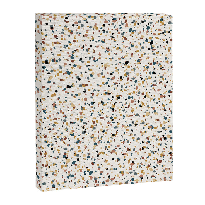 Festive Speckled Dot Pattern - Natural Neutral Boho Canvas Print Gallery Image 1