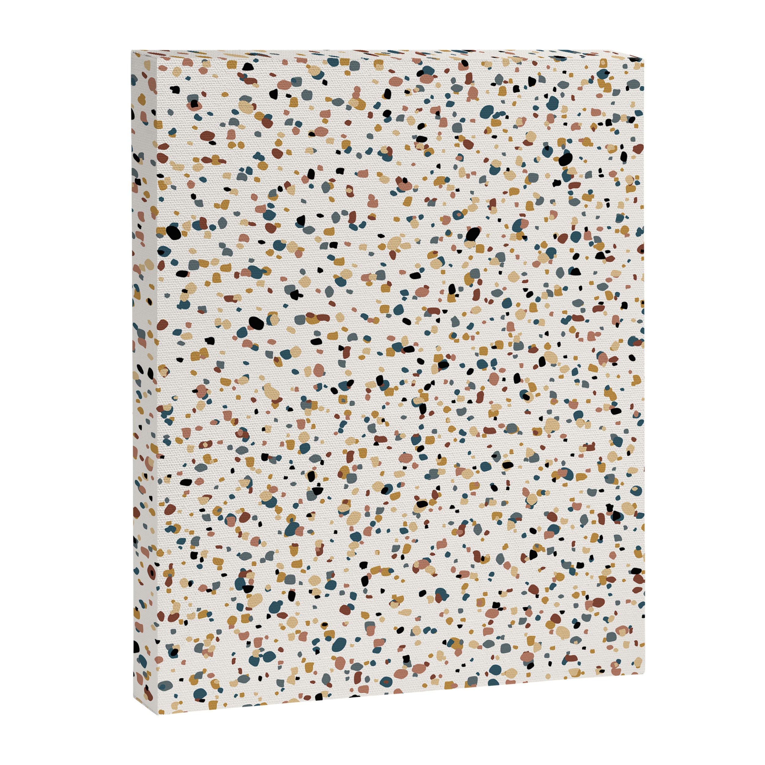 Festive Speckled Dot Pattern - Natural Neutral Boho Canvas Print Gallery Image 8