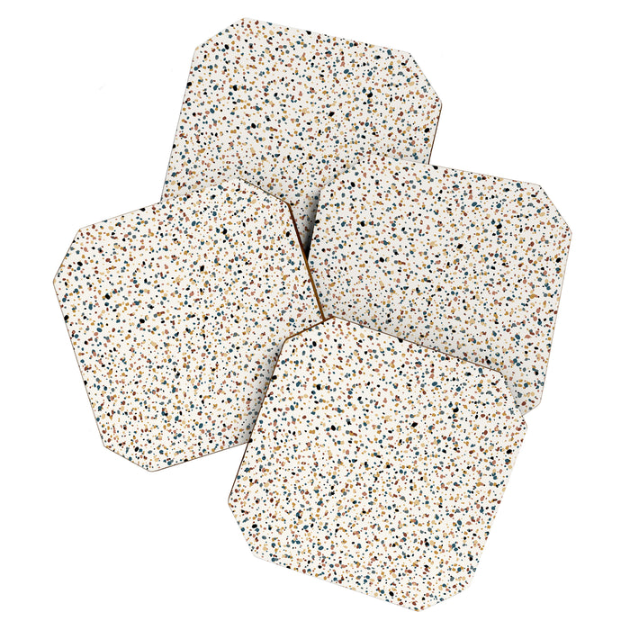 Festive Speckled Dot Pattern - Natural Neutral Boho Coaster Gallery Image 1