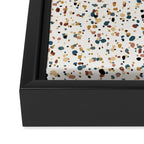 Festive Speckled Dot Pattern - Natural Neutral Boho Framed Canvas Print Gallery Image 3