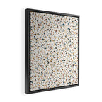 Festive Speckled Dot Pattern - Natural Neutral Boho Framed Canvas Print Gallery Image 2
