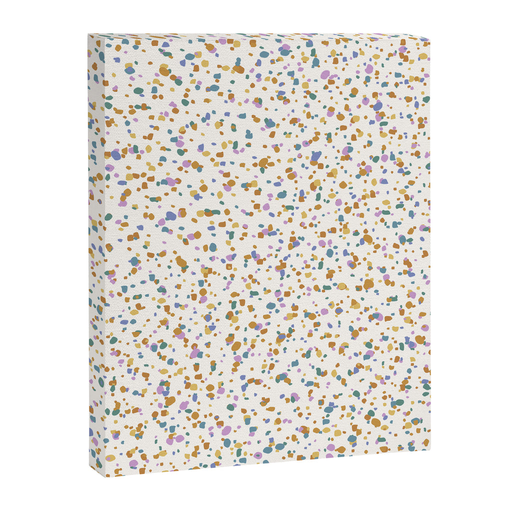 Festive Speckled Dot Pattern - Retro Rainbow Canvas Print Gallery Image 8