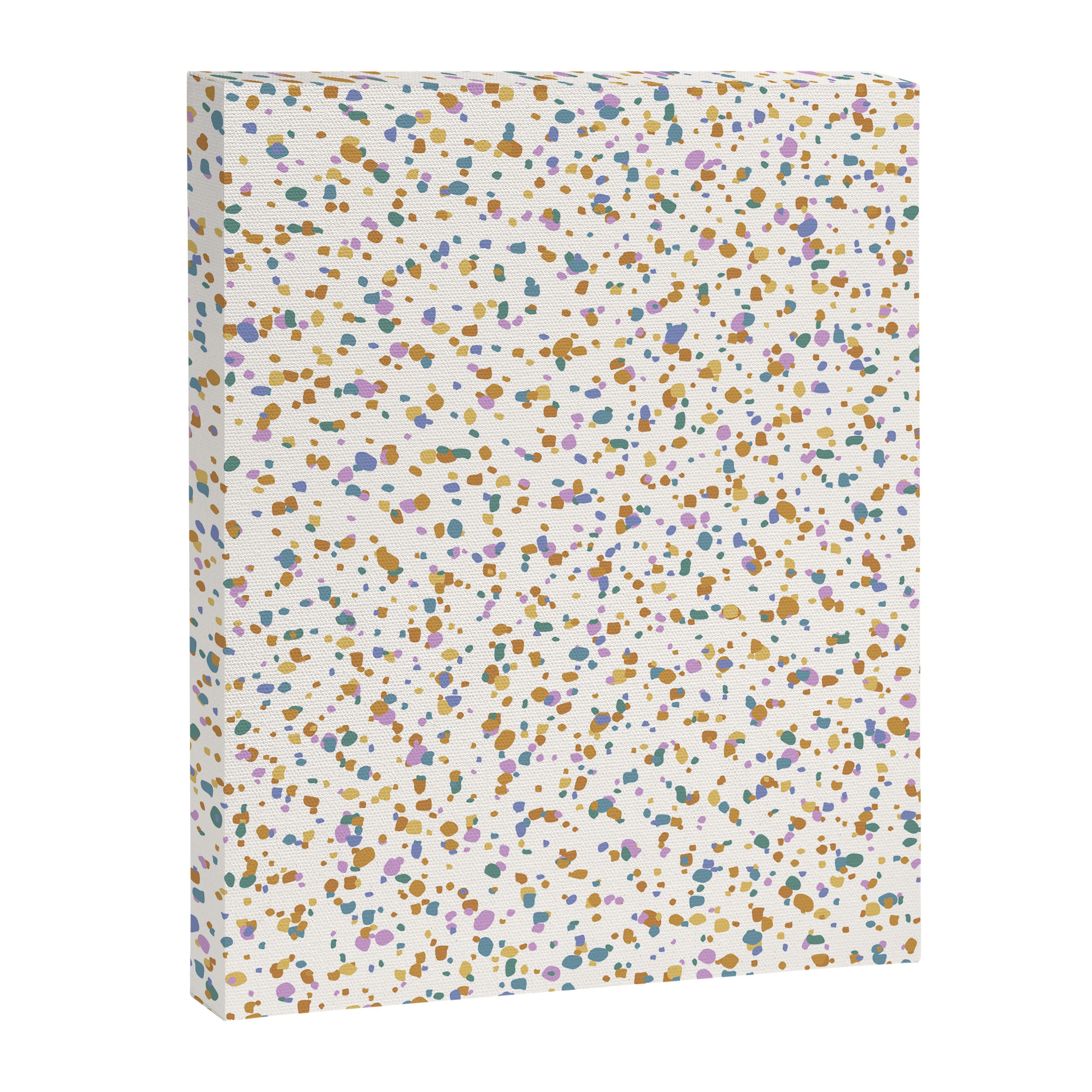 Festive Speckled Dot Pattern - Retro Rainbow Canvas Print Gallery Image 8