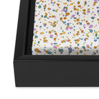 Festive Speckled Dot Pattern - Retro Rainbow Framed Canvas Print Gallery Image 3