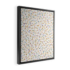 Festive Speckled Dot Pattern - Retro Rainbow Framed Canvas Print Gallery Image 2