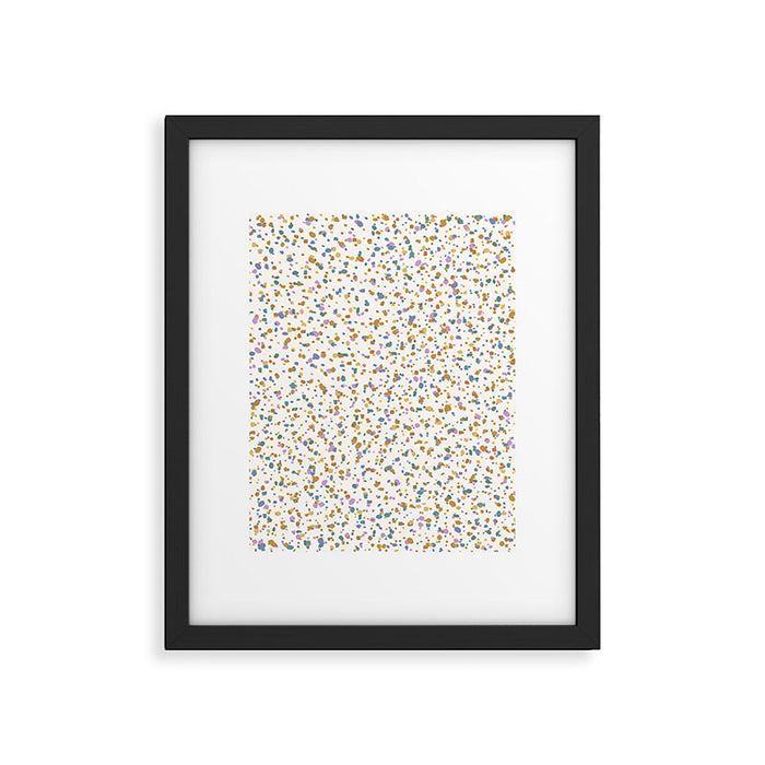 Festive Speckled Dot Pattern - Retro Rainbow Framed Art Print Gallery Image 1