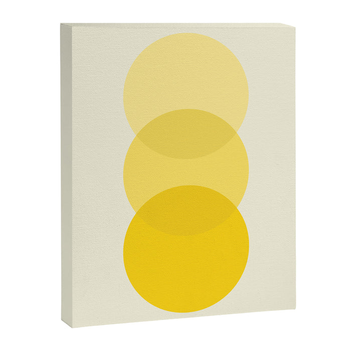 Golden Sunshine Circle Abstract Canvas Print Gallery Image 1
