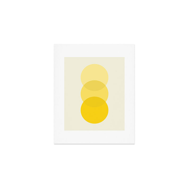 Golden Sunshine Circle Abstract Art Print Gallery Image 1
