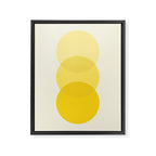Golden Sunshine Circle Abstract Framed Canvas Print Gallery Image 6