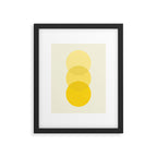 Golden Sunshine Circle Abstract Framed Art Print Gallery Image 5