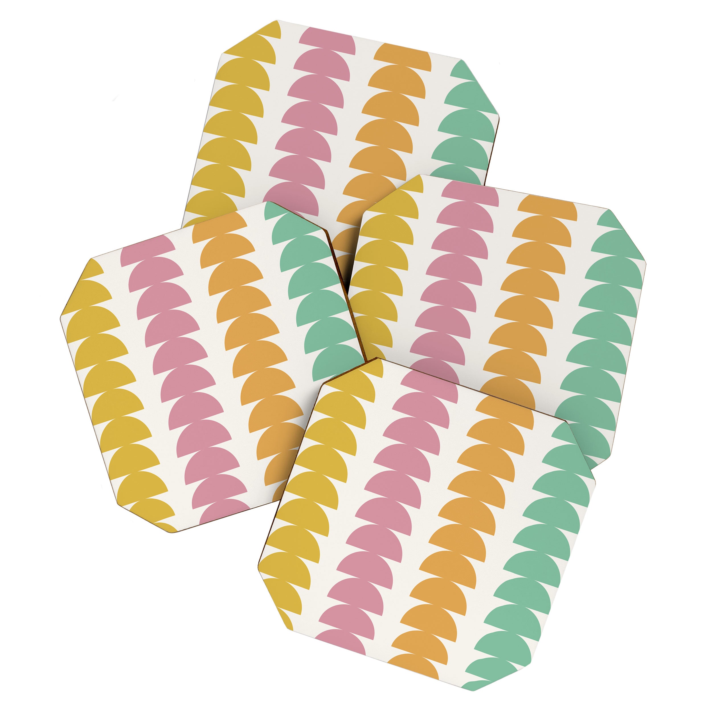 Maude Pattern - Retro Rainbow Coaster Gallery Image 1
