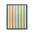Maude Pattern - Retro Rainbow Framed Canvas Print Gallery Image 8