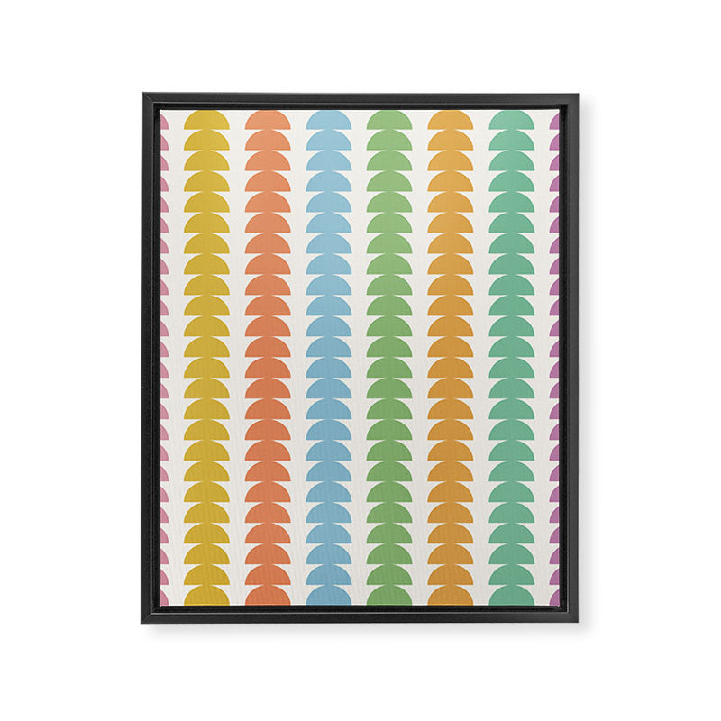 Maude Pattern - Retro Rainbow Framed Canvas Print Gallery Image 8