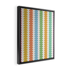 Maude Pattern - Retro Rainbow Framed Canvas Print Gallery Image 2