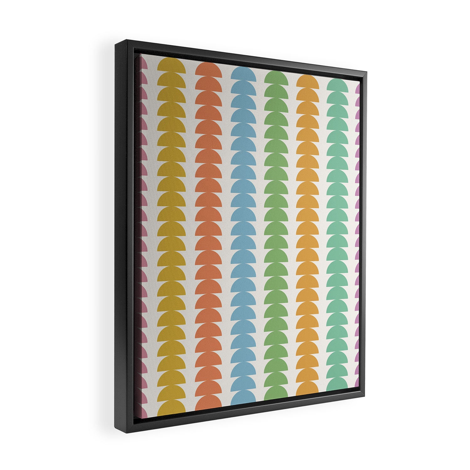 Maude Pattern - Retro Rainbow Framed Canvas Print Gallery Image 2