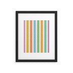 Maude Pattern - Retro Rainbow Framed Art Print Gallery Image 6