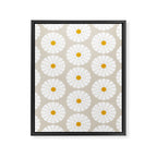 Minimal Botanical Pattern - Daisies Framed Canvas Print Gallery Image 8
