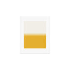 Retro Golden Yellow Minimalist Stripes Art Print Gallery Image 1