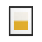 Retro Golden Yellow Minimalist Stripes Framed Art Print Gallery Image 6