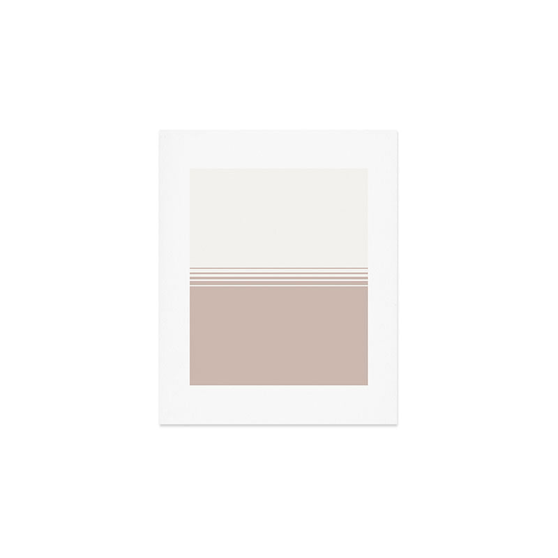 Retro Neutral Minimalist Stripes Art Print Gallery Image 1