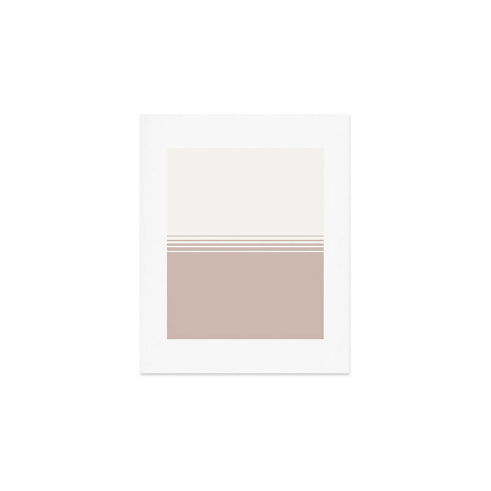 Retro Neutral Minimalist Stripes Art Print Gallery Image 1