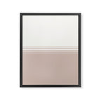 Retro Neutral Minimalist Stripes Framed Canvas Print Gallery Image 8