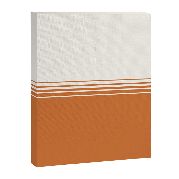 Retro Orange Minimalist Stripes Canvas Print Gallery Image 1