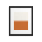 Retro Orange Minimalist Stripes Framed Art Print Gallery Image 6