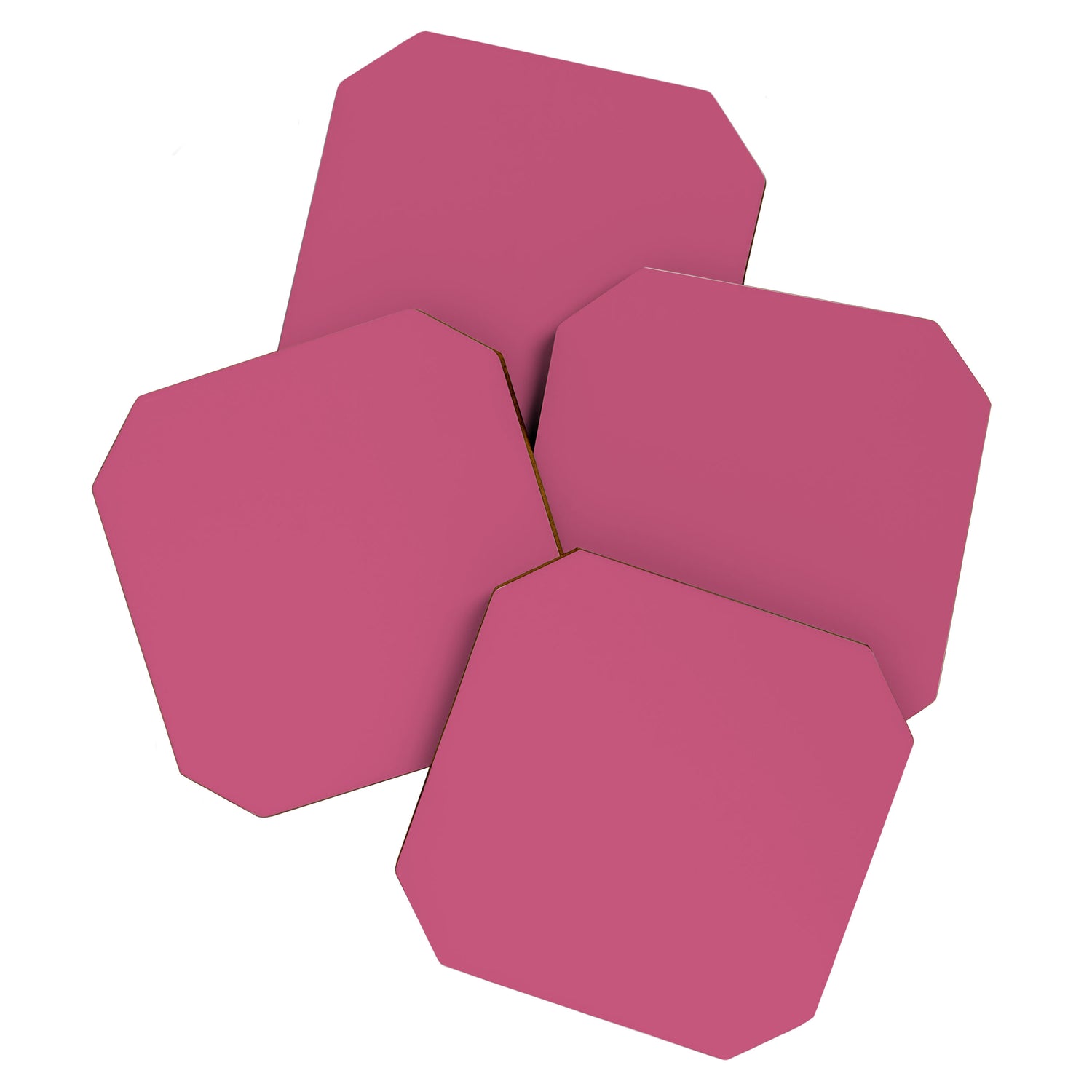 Rose Pink Solid Color Coaster Gallery Image 1