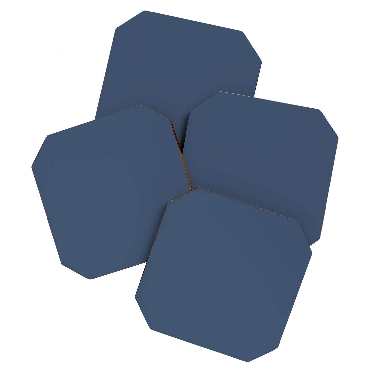 Stone Blue Solid Color Coaster Gallery Image 1