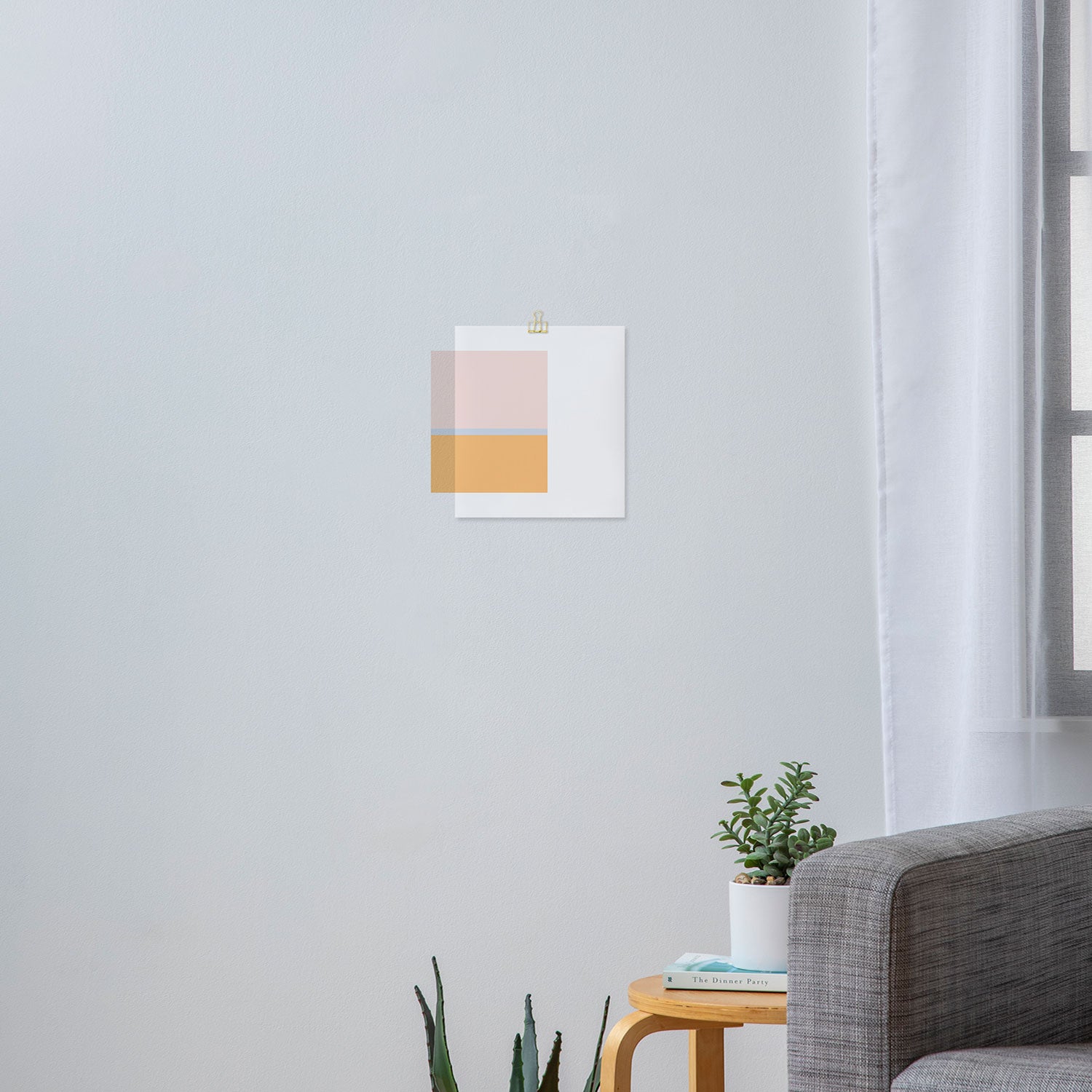 Neutral Summer Colour Block Art Print Gallery Image 3