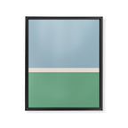 Juniper Color Block Blue and Green Framed Canvas Print Gallery Image 8