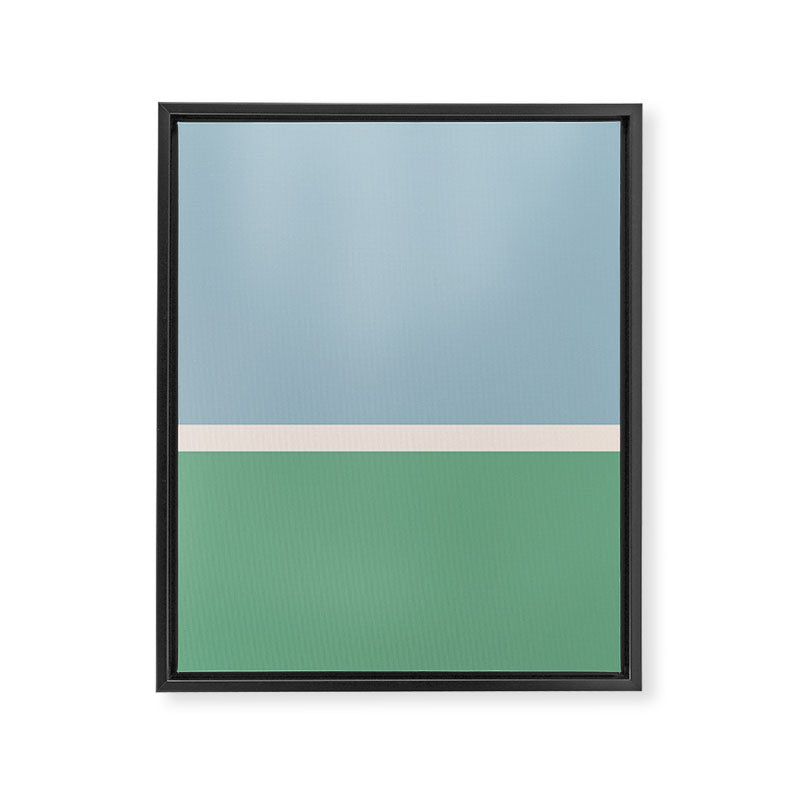 Juniper Color Block Blue and Green Framed Canvas Print Gallery Image 8