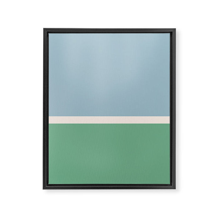 Juniper Color Block Blue and Green Framed Canvas Print Gallery Image 1
