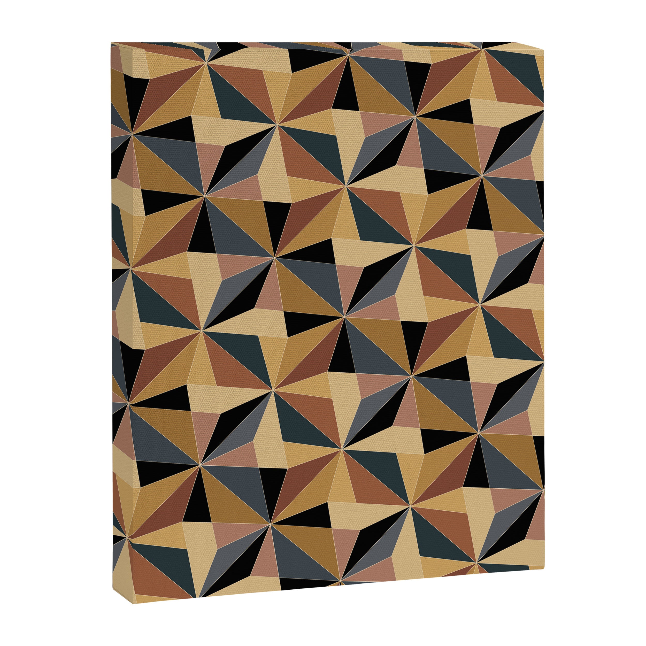 Kaleidoscope Tile Pattern I Bold Neutral Earthy Canvas Print Gallery Image 8