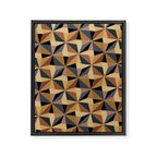 Kaleidoscope Tile Pattern I Bold Neutral Earthy Framed Canvas Print Gallery Image 8