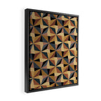 Kaleidoscope Tile Pattern I Bold Neutral Earthy Framed Canvas Print Gallery Image 2